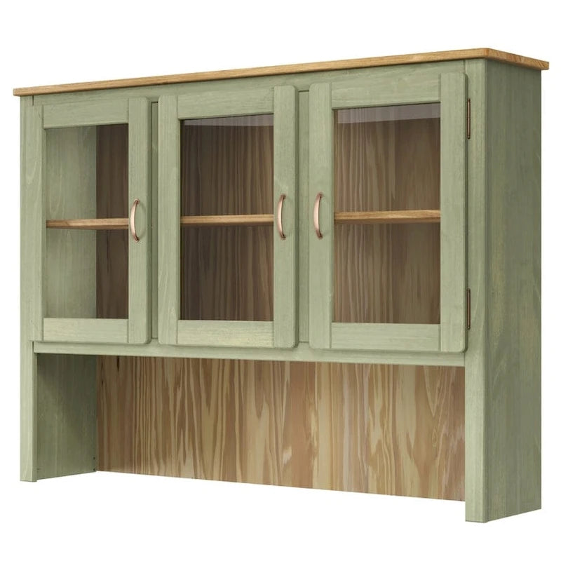 Solid Pine Wood Dining Hutch Display Cabinet, 57.2x12.4x41.9