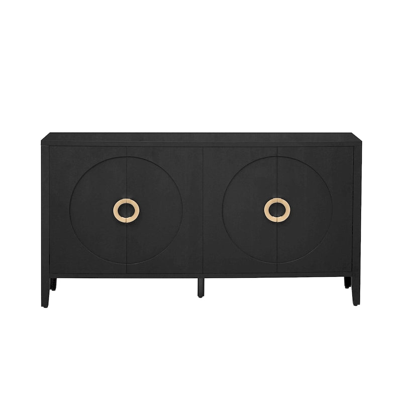Fir Veneer Accent Cabinet with Textured Finish