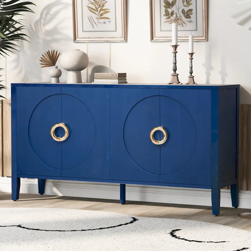 Fir Veneer Accent Cabinet with Textured Finish