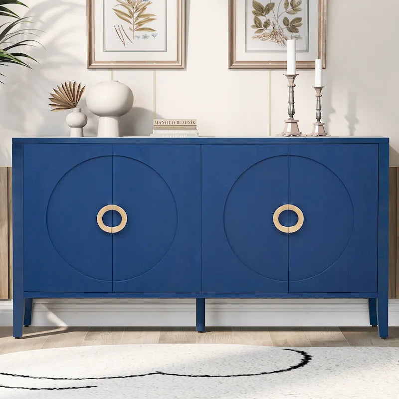 Fir Veneer Accent Cabinet with Textured Finish