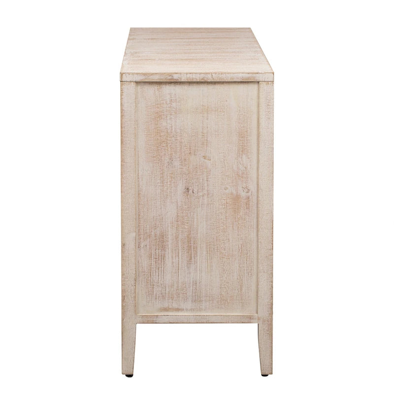 Fir Veneer Accent Cabinet with Textured Finish