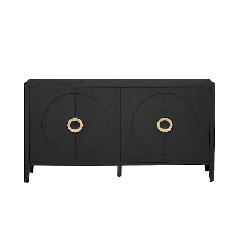 Fir Veneer Accent Cabinet with Textured Finish