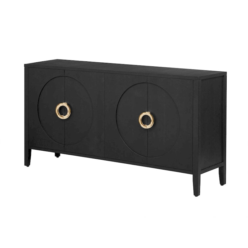Fir Veneer Accent Cabinet with Textured Finish