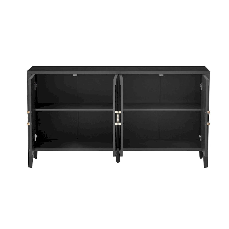 Fir Veneer Accent Cabinet with Textured Finish