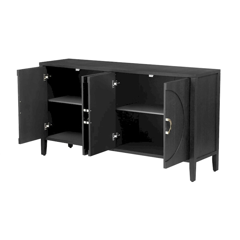Fir Veneer Accent Cabinet with Textured Finish