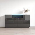 63-Inch Wood Sideboard Storage Cabinet