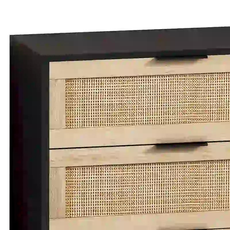 6-Drawer Rattan Storage Cabinet for Bedroom and Living Room, 51.18 inches Wide