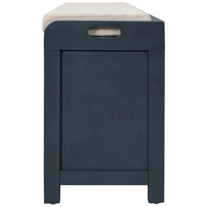 Storage Bench with Cushion, Removable Basket and 2 Drawers, Fully Assembled