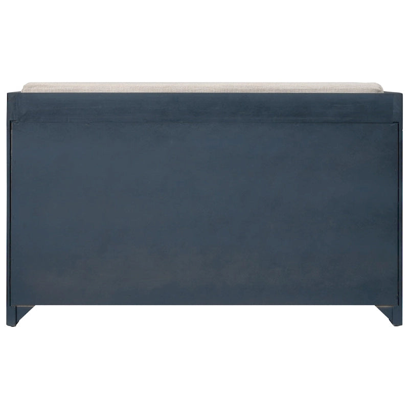 Storage Bench with Cushion, Removable Basket and 2 Drawers, Fully Assembled