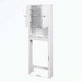Over-The-Toilet Bathroom Wood Storage Cabinet with Shutter Doors and Adjustable Shelf