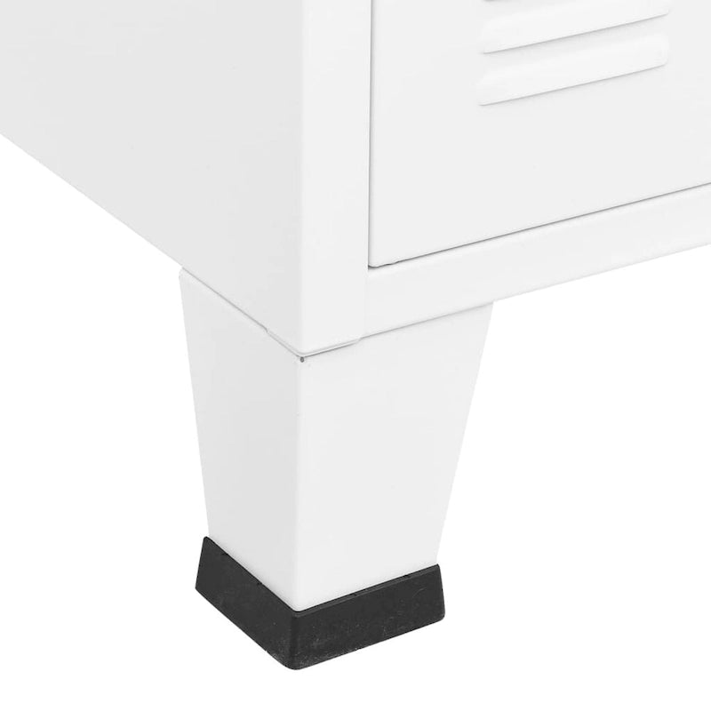 Industrial Metal and Glass Sideboard Storage Cabinet for Living Room, 41.3x13.8x24.4