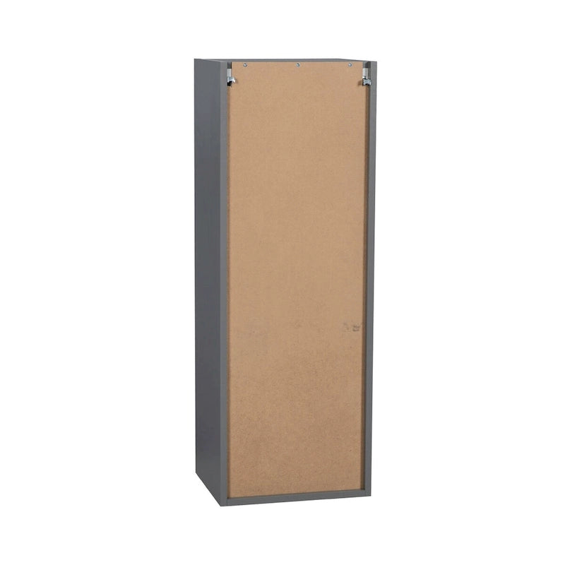 Single-Door Grey Wall Cabinet, 15W x 42H x 12D