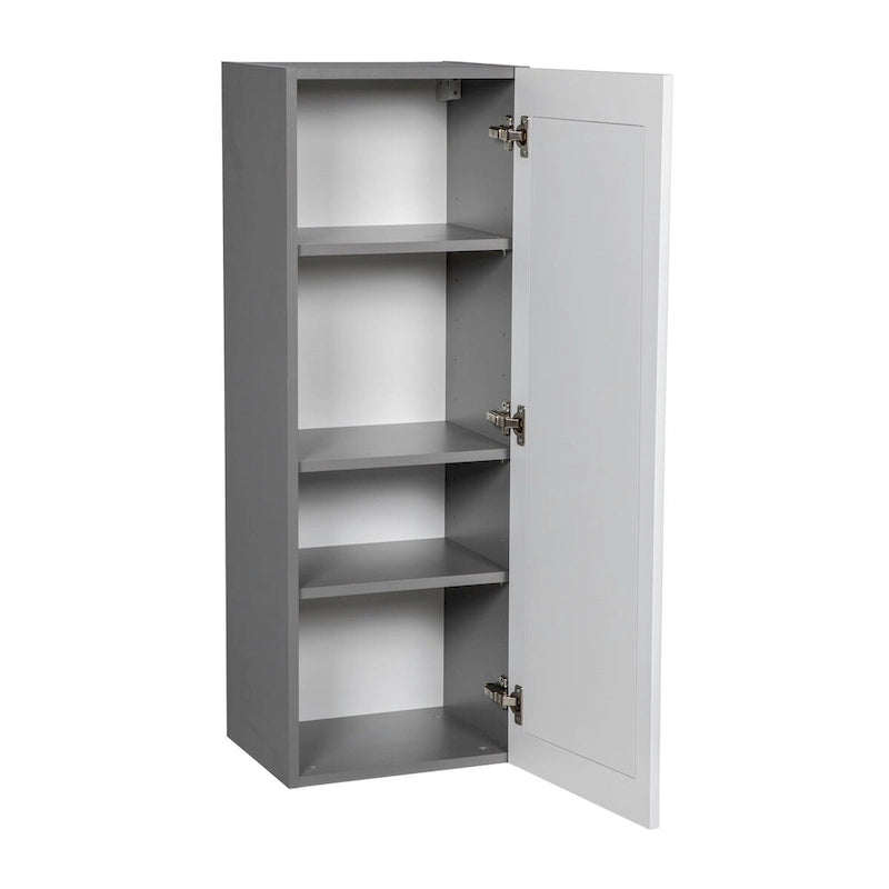 Single-Door Grey Wall Cabinet, 15W x 42H x 12D