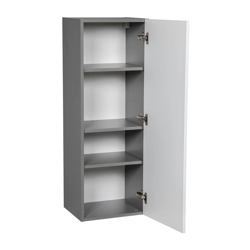 Single-Door Grey Wall Cabinet, 15W x 42H x 12D