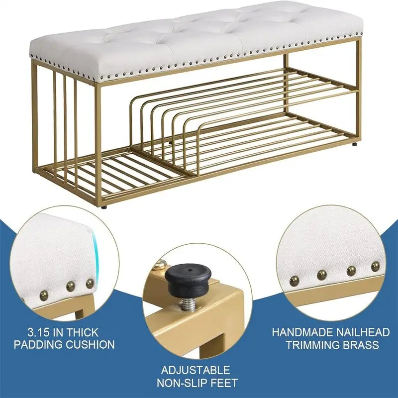 Linen Storage Bench, 47.2W x 17D x 19H