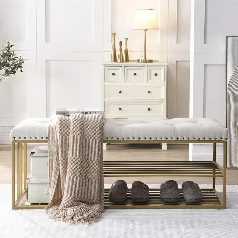 Linen Storage Bench, 47.2W x 17D x 19H