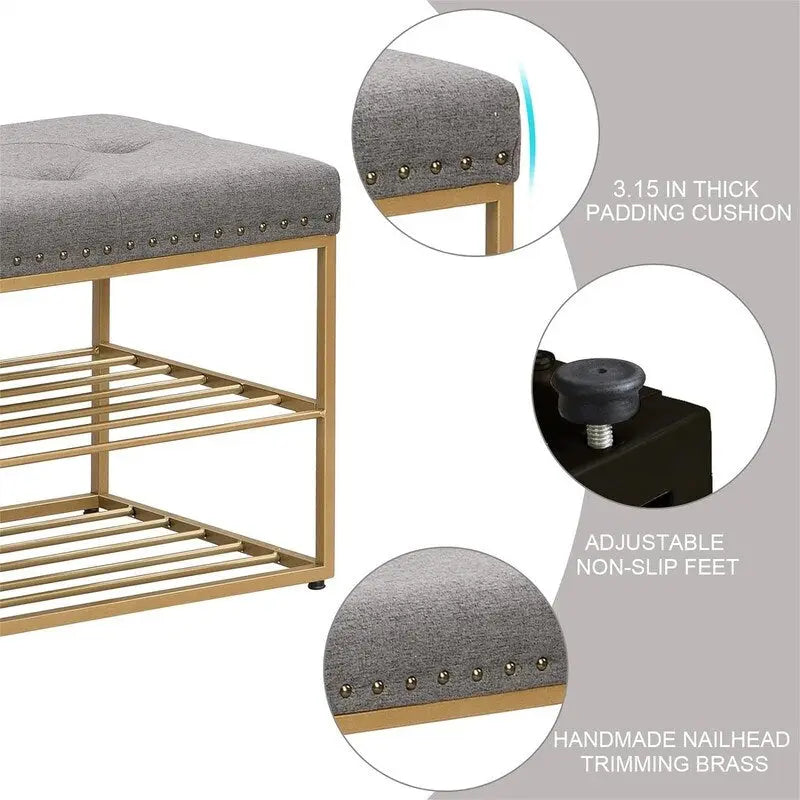 Linen Storage Bench, 47.2W x 17D x 19H