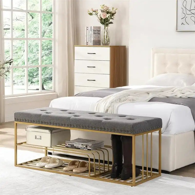 Linen Storage Bench, 47.2W x 17D x 19H
