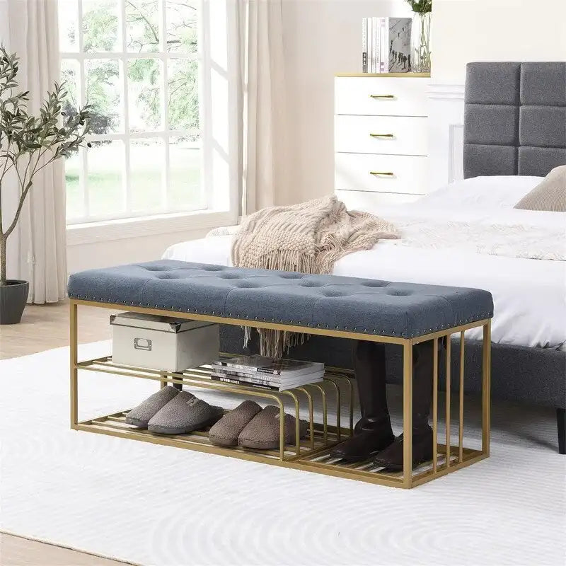Linen Storage Bench, 47.2W x 17D x 19H