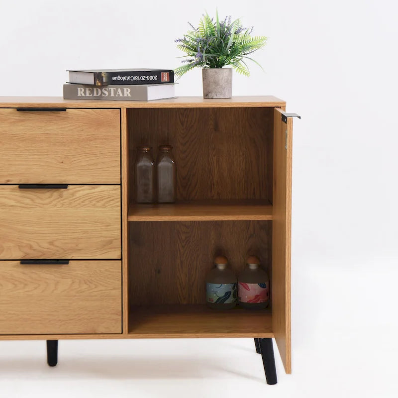 Sideboard Buffet Cabinet with Doors and Interior Storage