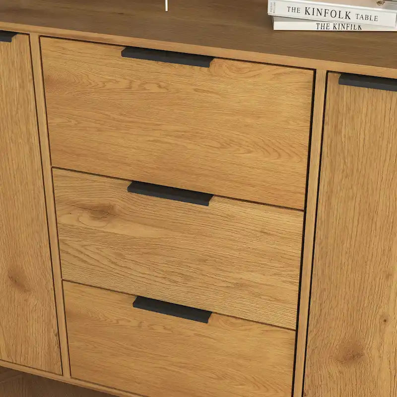Sideboard Buffet Cabinet with Doors and Interior Storage