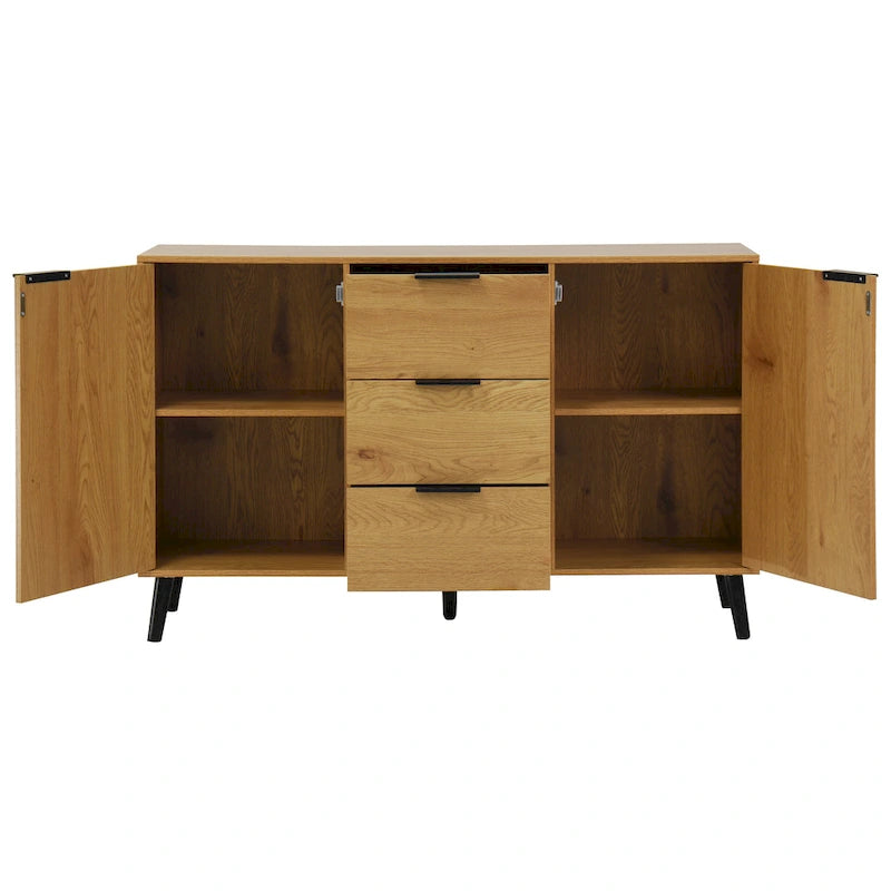 Sideboard Buffet Cabinet with Doors and Interior Storage