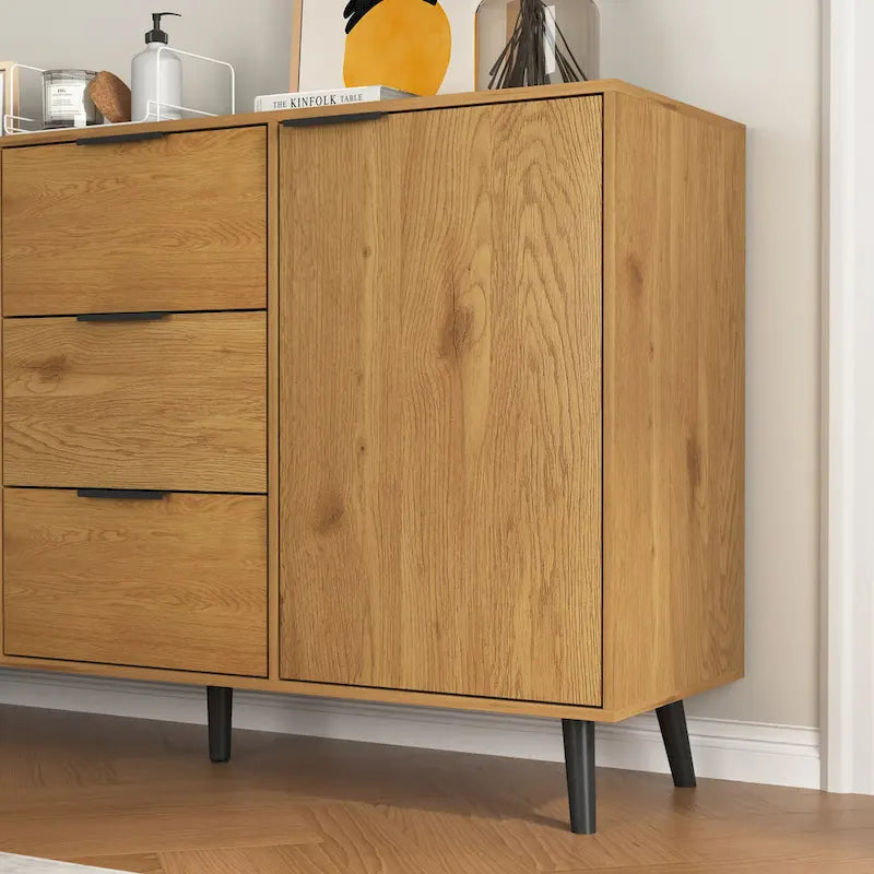 Sideboard Buffet Cabinet with Doors and Interior Storage