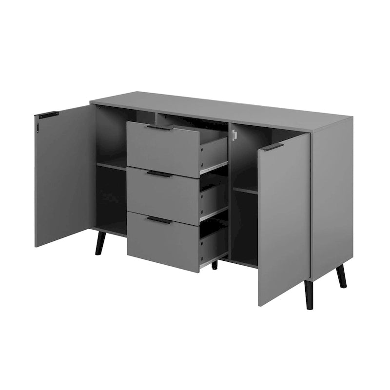 Sideboard Buffet Cabinet with Doors and Interior Storage