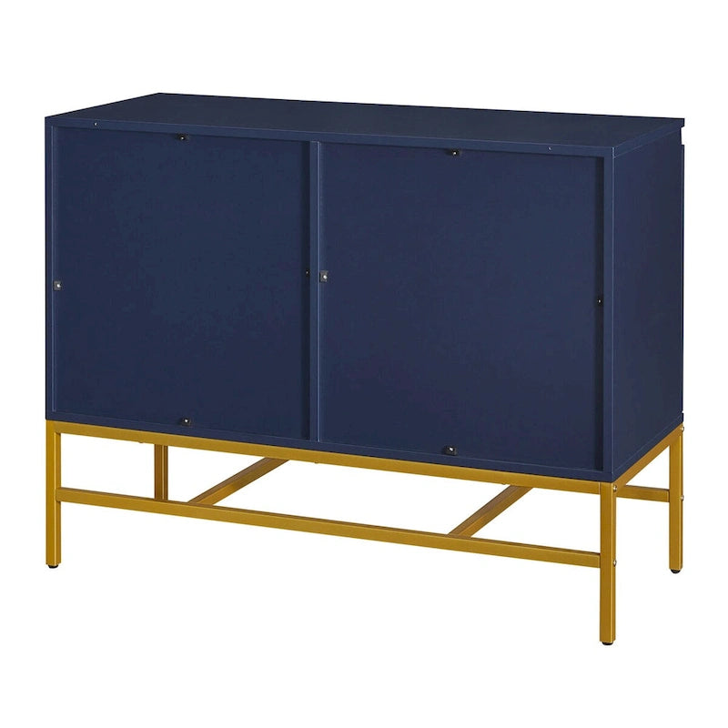 2-Door Sideboard Cabinet with Gold Metal Legs