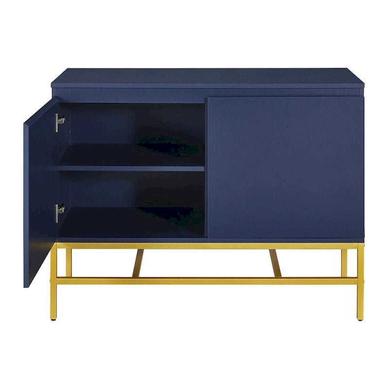 2-Door Sideboard Cabinet with Gold Metal Legs