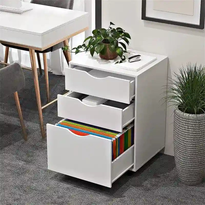 3-Drawer Storage Cabinet, 15.5D x 18.1W x 24H
