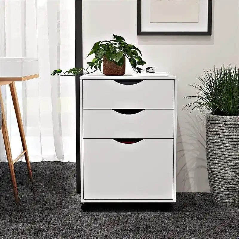 3-Drawer Storage Cabinet, 15.5D x 18.1W x 24H