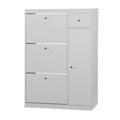 Freestanding Tipping Bucket Shoe Cabinet with 3 Flip Drawers and Adjustable Shelf