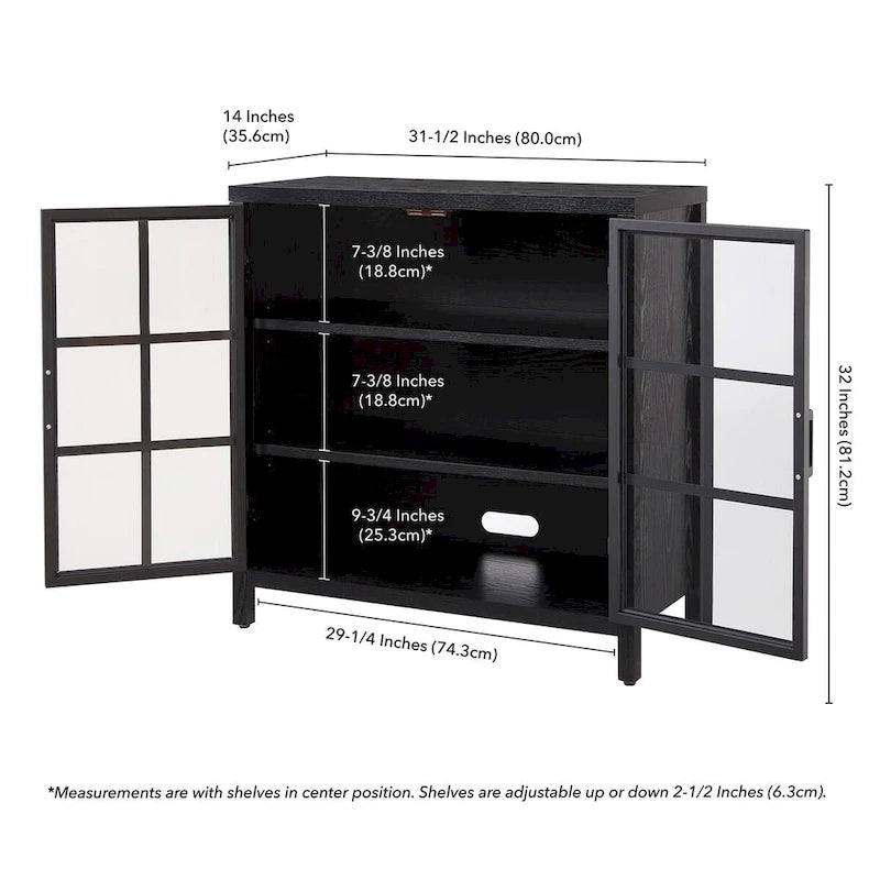 32-Inch Wide Rectangular Accent Cabinet