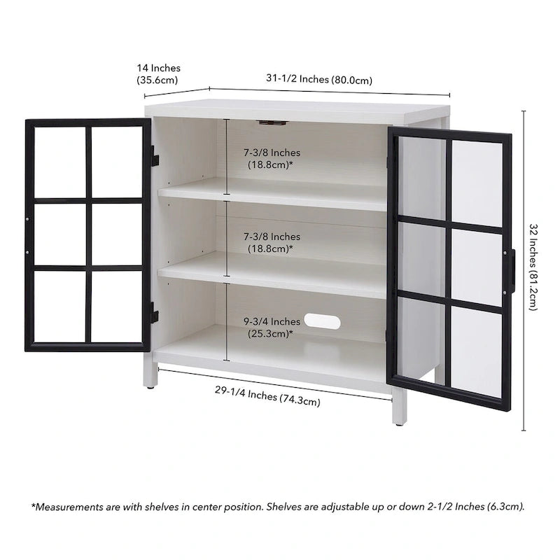 32-Inch Wide Rectangular Accent Cabinet