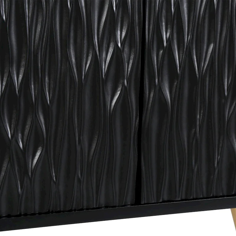 2-Door Glam Accent Sideboard and Credenza Cabinet for Entryway, Dining Room or Living Room