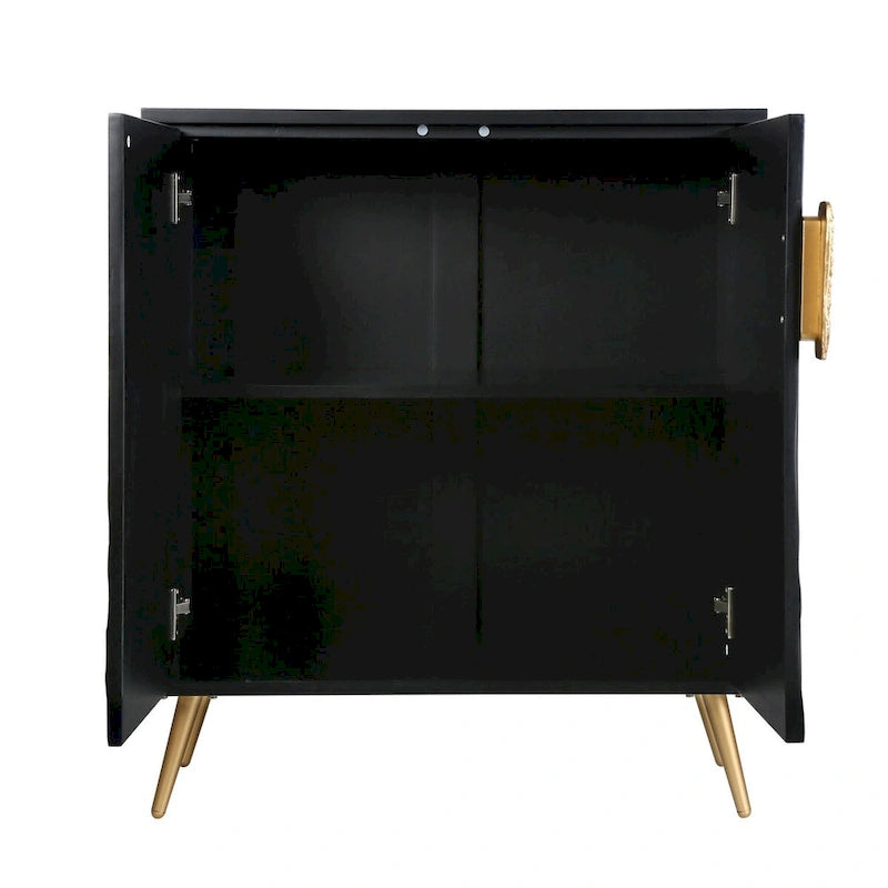 2-Door Glam Accent Sideboard and Credenza Cabinet for Entryway, Dining Room or Living Room
