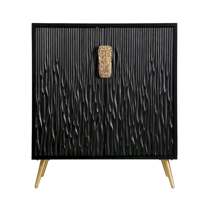 2-Door Glam Accent Sideboard and Credenza Cabinet for Entryway, Dining Room or Living Room