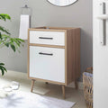 24-Inch Bathroom Vanity Cabinet with 1 Full-Glide Drawer and Tapered Wood Legs, Sink Not Included