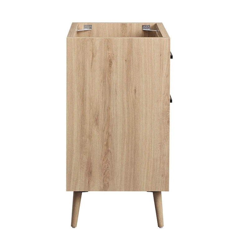 24-Inch Bathroom Vanity Cabinet with 1 Full-Glide Drawer and Tapered Wood Legs, Sink Not Included