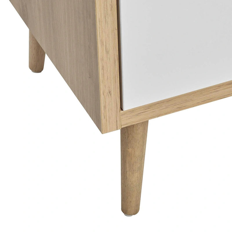 24-Inch Bathroom Vanity Cabinet with 1 Full-Glide Drawer and Tapered Wood Legs, Sink Not Included