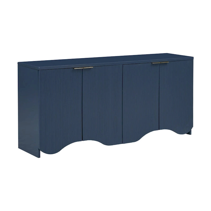Freestanding Storage Cabinet for Living Room with Doors and Shelves