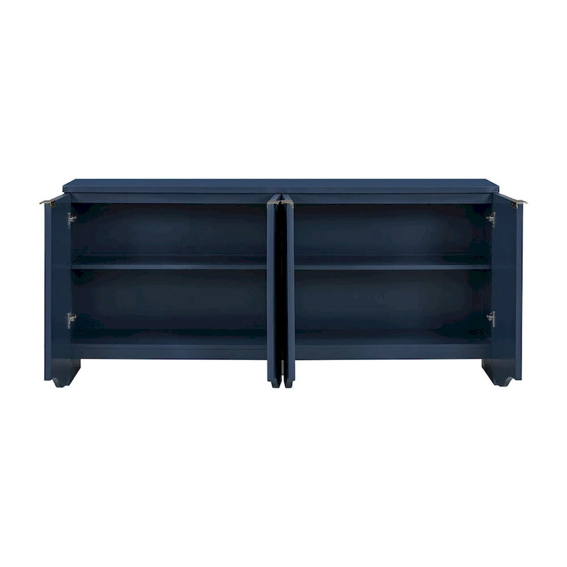 Freestanding Storage Cabinet for Living Room with Doors and Shelves