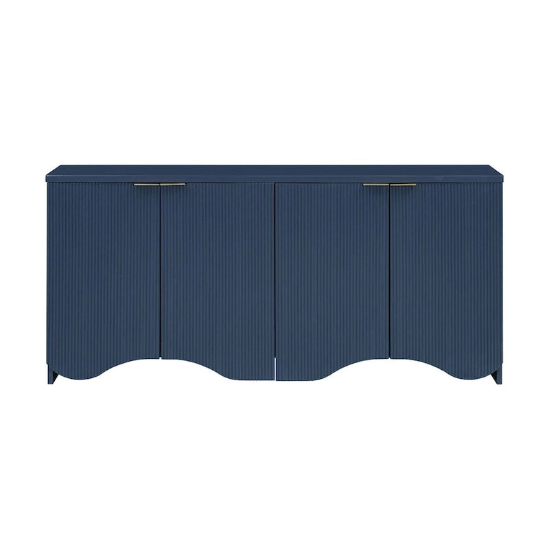 Freestanding Storage Cabinet for Living Room with Doors and Shelves