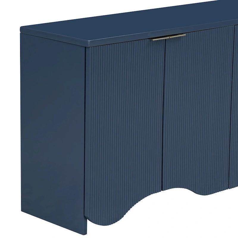 Freestanding Storage Cabinet for Living Room with Doors and Shelves