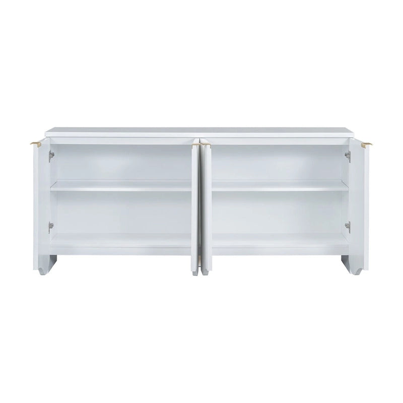 Freestanding Storage Cabinet for Living Room with Doors and Shelves