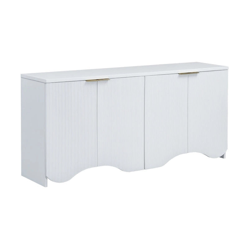 Freestanding Storage Cabinet for Living Room with Doors and Shelves