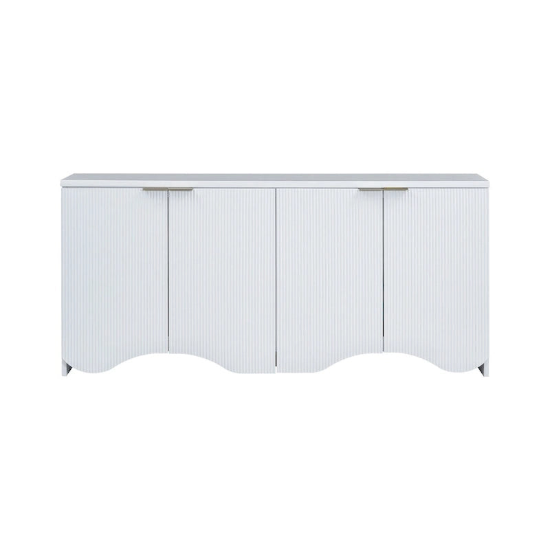 Freestanding Storage Cabinet for Living Room with Doors and Shelves
