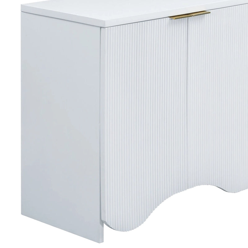 Freestanding Storage Cabinet for Living Room with Doors and Shelves