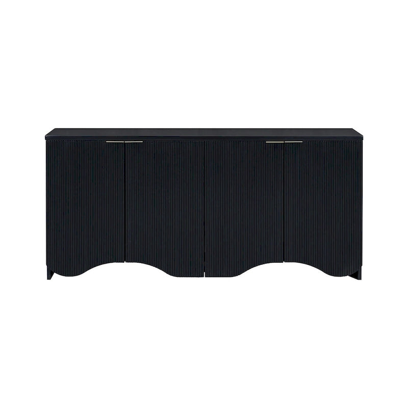 Freestanding Storage Cabinet for Living Room with Doors and Shelves